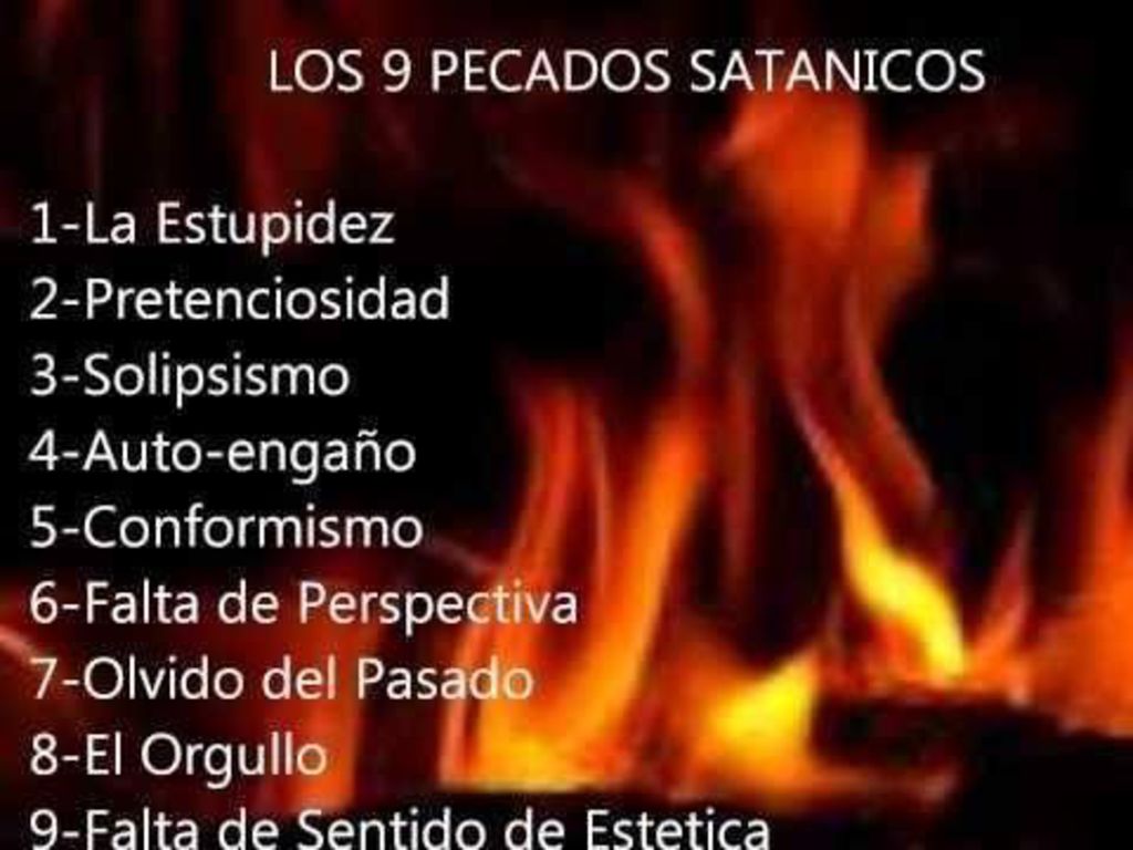 Pecados Satanistas - Leyes de Satan